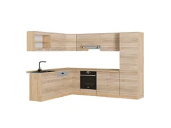 Vicco R-Line Eckküche Sonoma/Goldkraft Eiche 227 x 287 cm ohne Arbeitsplatte ohne E-Geräte