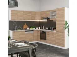 Vicco R-Line Eckküche Sonoma 227 x 287 cm ohne Arbeitsplatte ohne E-Geräte