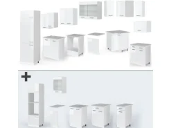 Vicco R-Line Eckküche Weiß 227 x 287 cm ohne Arbeitsplatte ohne E-Geräte