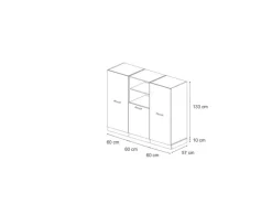 Vicco R-Line Küchenblock Bordeaux Hochglanz/Anthrazit 180 cm ohne Arbeitsplatte ohne E-Geräte