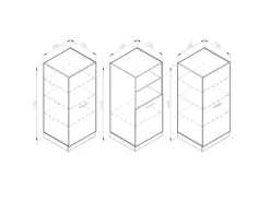 Vicco R-Line Küchenblock Weiß Hochglanz/Anthrazit 180 cm ohne Arbeitsplatte ohne E-Geräte
