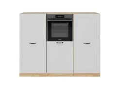 Vicco R-Line Küchenblock Weiß Landhaus/Goldkraft Eiche 180 cm ohne Arbeitsplatte ohne E-Geräte