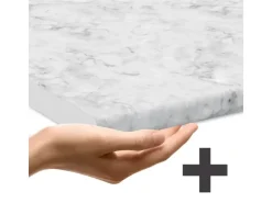 Vicco R-Line Küchenzeile Bordeaux Hochglanz/Weiß 350 cm mit HochschrankAP Marmor ohne E-Geräte