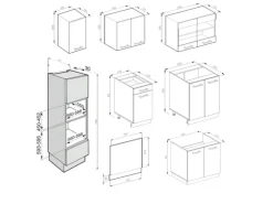 Vicco R-Line Küchenzeile Edelgrau/Weiß 300 cm mit HochschrankAP Anthrazit ohne E-Geräte
