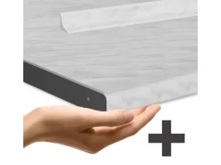 Vicco R-Line Küchenzeile Schwarz Beton/Anthrazit 200 cm AP Marmor ohne E-Geräte