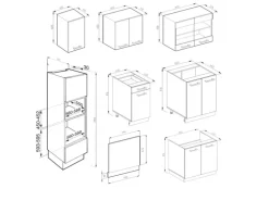 Vicco R-Line Küchenzeile Weiß Hochglanz/Anthrazit 300 cm mit HochschrankAP Eiche ohne E-Geräte