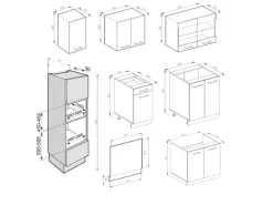 Vicco R-Line Küchenzeile Weiß Hochglanz/Weiß 300 cm mit HochschrankAP Anthrazit ohne E-Geräte