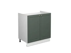 Vicco Spülenunterschrank Fame-Line Grün-Gold Landhaus/Weiß 80 cm ohne Arbeitsplatte