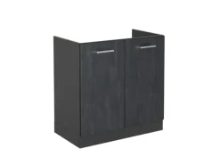 Vicco Spülenunterschrank R-Line Schwarz Beton/Anthrazit 80 cm ohne Arbeitsplatte