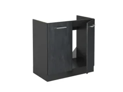 Vicco Spülenunterschrank R-Line Schwarz Beton/Anthrazit 80 cm ohne Arbeitsplatte