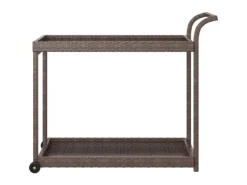 vidaXL Barwagen Braun 100x45x83 cm Poly Rattan