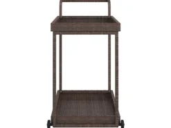 vidaXL Barwagen Braun 100x45x83 cm Poly Rattan