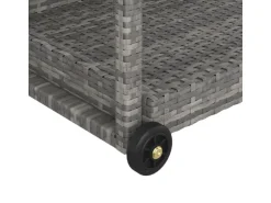 vidaXL Barwagen Grau 100x45x83 cm Poly Rattan