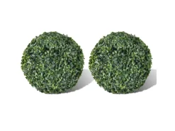 vidaXL Buchsbaumkugeln 2 Stk Künstlich Formschnitt-Kugel 27 cm