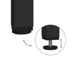 vidaXL Couchtisch mit Glasplatte Schwarz 98,5x50x45 cm Stahl Modell 1