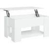 vidaXL Couchtisch Weiß 79x49x41 cm Holzwerkstoff 809710