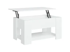 vidaXL Couchtisch Weiß 79x49x41 cm Holzwerkstoff 809710