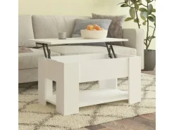 vidaXL Couchtisch Weiß 79x49x41 cm Holzwerkstoff 809710