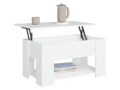 vidaXL Couchtisch Weiß 79x49x41 cm Holzwerkstoff 809710