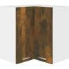 vidaXL Eck-Hängeschrank Räuchereiche 57x57x60 cm Holzwerkstoff