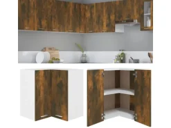 vidaXL Eck-Hängeschrank Räuchereiche 57x57x60 cm Holzwerkstoff