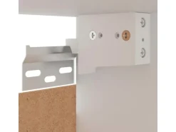 vidaXL Eckhängeschrank Weiß 57x57x60 cm Holzwerkstoff