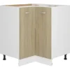vidaXL Eckunterschrank Sonoma-Eiche 75,5x75,5x80,5 cm Holzwerkstoff