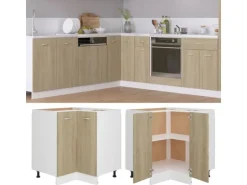 vidaXL Eckunterschrank Sonoma-Eiche 75,5x75,5x80,5 cm Holzwerkstoff