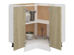 vidaXL Eckunterschrank Sonoma-Eiche 75,5x75,5x80,5 cm Holzwerkstoff