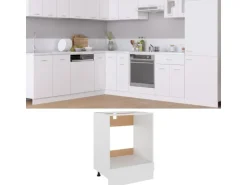 vidaXL Herdumbauschrank Weiß 60x46x81,5 cm Holzwerkstoff