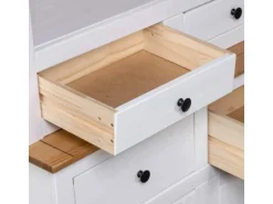 vidaXL Highboard Weiß 93x40,5x180 cm Kiefernholz Panama