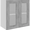 vidaXL Hängeglasschrank Betongrau 60x31x60 cm Holzwerkstoff