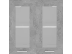 vidaXL Hängeglasschrank Betongrau 60x31x60 cm Holzwerkstoff
