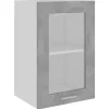 vidaXL Hängeglasschrank Betongrau 40x31x60 cm Holzwerkstoff