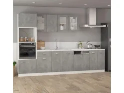 vidaXL Hängeglasschrank Betongrau 40x31x60 cm Holzwerkstoff