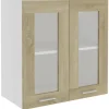 vidaXL Hängeglasschrank Sonoma-Eiche 60x31x60 cm Holzwerkstoff