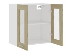 vidaXL Hängeglasschrank Sonoma-Eiche 60x31x60 cm Holzwerkstoff