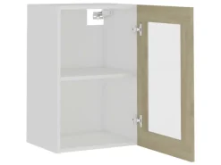 vidaXL Hängeglasschrank Sonoma-Eiche 40x31x60 cm Holzwerkstoff Modell 1
