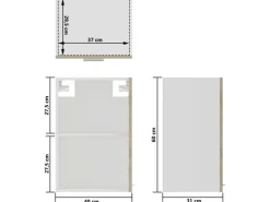 vidaXL Hängeglasschrank Sonoma-Eiche 40x31x60 cm Holzwerkstoff Modell 1