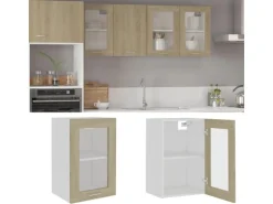vidaXL Hängeglasschrank Sonoma-Eiche 40x31x60 cm Holzwerkstoff Modell 1