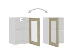 vidaXL Hängeglasschrank Sonoma-Eiche 40x31x60 cm Holzwerkstoff Modell 1