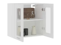 vidaXL Hängeglasschrank Weiß 60x31x60 cm Holzwerkstoff