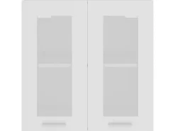 vidaXL Hängeglasschrank Weiß 60x31x60 cm Holzwerkstoff