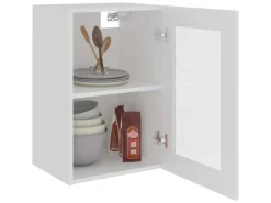 vidaXL Hängeglasschrank Weiß 40x31x60 cm Holzwerkstoff
