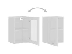 vidaXL Hängeglasschrank Weiß 40x31x60 cm Holzwerkstoff