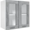 vidaXL Hängeschrank Glas Grau Sonoma 60x31x60 cm Holzwerkstoff