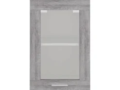 vidaXL Hängeschrank Glas Grau Sonoma 40x31x60 cm Holzwerkstoff