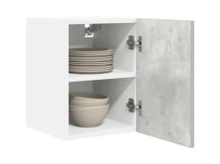 vidaXL Hängeschrank mit Tür Riga Betongrau und Weiß 30 x 31 x 40 cm 884120