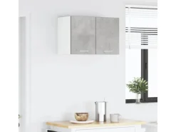 vidaXL Hängeschrank mit Tür Riga Betongrau und Weiß 30 x 31 x 40 cm 884120