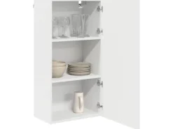 vidaXL Hängeschrank mit Tür Riga Weiß 50 x 31 x 100 cm Holzwerkstoff 884346